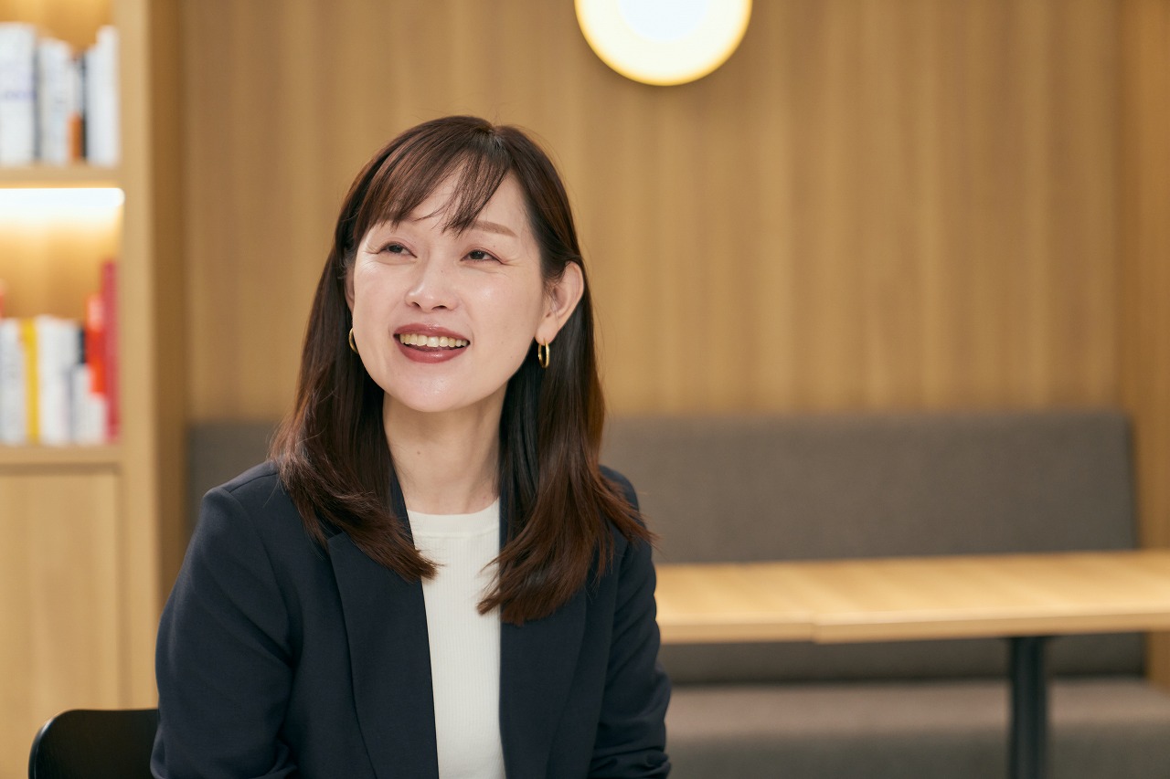 「人財開発のメンバーが常駐。いつでもキャリアの相談に対応」（尾﨑）